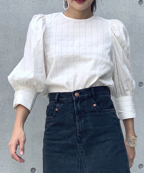 CIEL'AIR(シエルエアー)の「【CIEL'AIR/シェルエアー】VINTAGEボリュームスリーブブラウス(シャツ/ブラウス・レディース・ホワイト系その他/ベージュ系その他・FREE)」の1枚目の写真