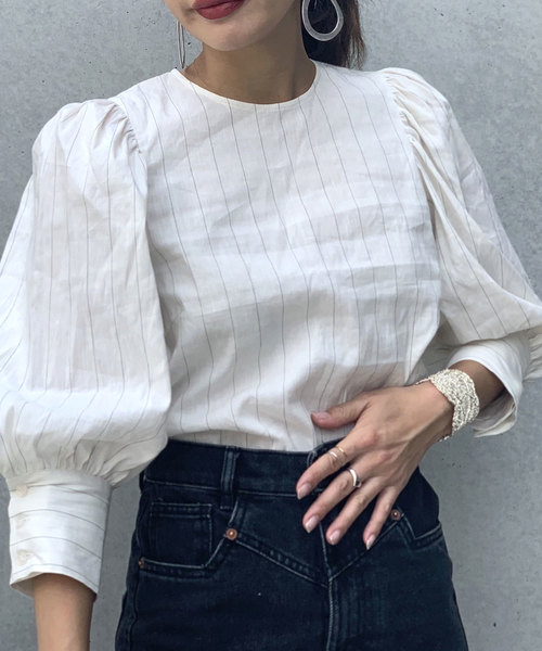 CIEL'AIR(シエルエアー)の「【CIEL'AIR/シェルエアー】VINTAGEボリュームスリーブブラウス(シャツ/ブラウス・レディース・ホワイト系その他/ベージュ系その他・FREE)」の18枚目の写真