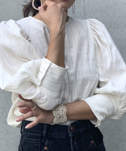 CIEL'AIR(シエルエアー)の「【CIEL'AIR/シェルエアー】VINTAGEボリュームスリーブブラウス(シャツ/ブラウス・レディース・ホワイト系その他/ベージュ系その他・FREE)」の10枚目の写真