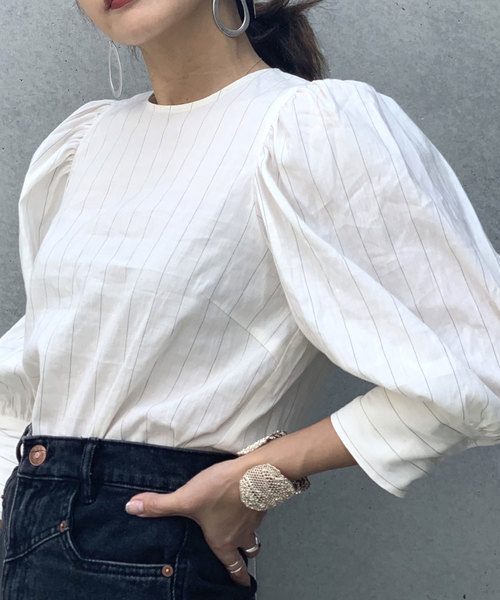 CIEL'AIR(シエルエアー)の「【CIEL'AIR/シェルエアー】VINTAGEボリュームスリーブブラウス(シャツ/ブラウス・レディース・ホワイト系その他/ベージュ系その他・FREE)」の8枚目の写真