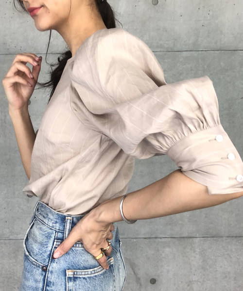 CIEL'AIR(シエルエアー)の「【CIEL'AIR/シェルエアー】VINTAGEボリュームスリーブブラウス(シャツ/ブラウス・レディース・ホワイト系その他/ベージュ系その他・FREE)」の11枚目の写真