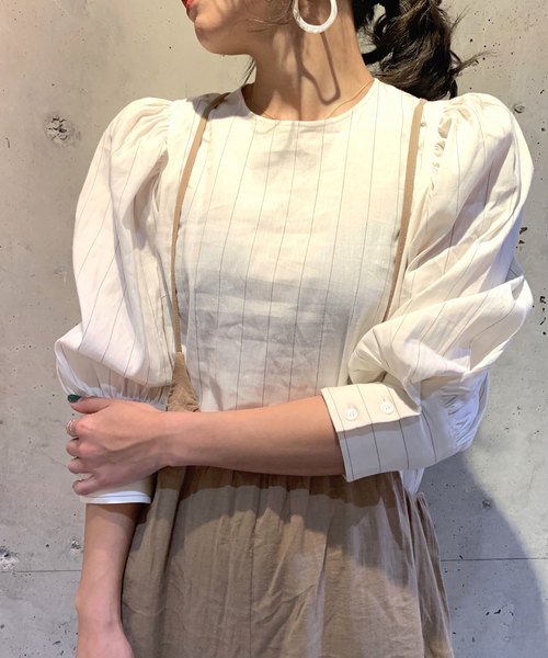 CIEL'AIR(シエルエアー)の「【CIEL'AIR/シェルエアー】VINTAGEボリュームスリーブブラウス(シャツ/ブラウス・レディース・ホワイト系その他/ベージュ系その他・FREE)」の7枚目の写真