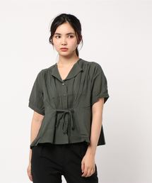 KOBE LETTUCE | フロントリボンウエストギャザーブラウス[C3885](シャツ/ブラウス)