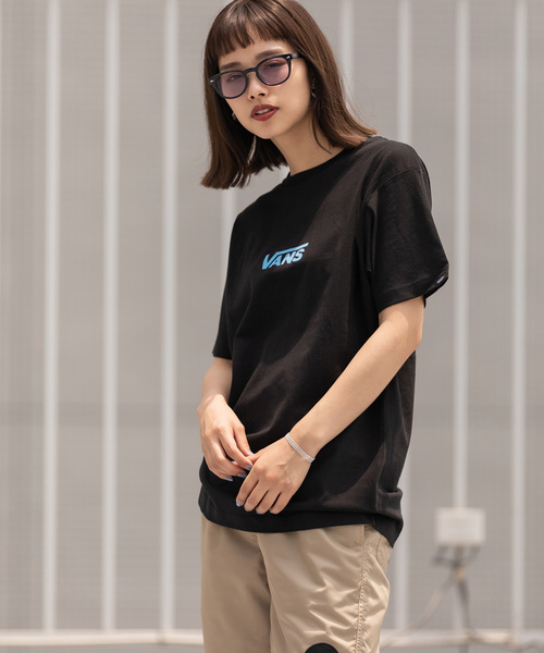 VANS(バンズ)の「VANS/ヴァンズ Small Flying-V Flocky S/S T-Shirt(Tシャツ/カットソー・メンズ・ホワイト/ブラック・M/L/XL)」の13枚目の写真