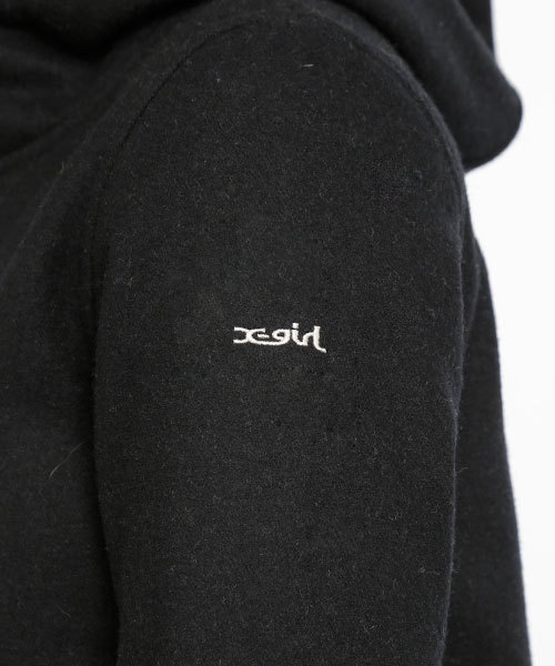 X-girl（エックスガール）の「BONDING HOODED LONG COAT（その他アウター・レディース・ブラック/グレー/ベージュ/ネイビー・1/2）」の5枚目の写真