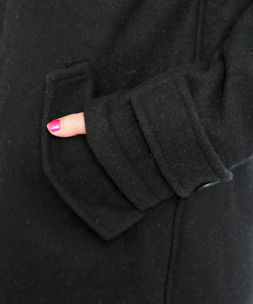 X-girl（エックスガール）の「BONDING HOODED LONG COAT（その他アウター・レディース・ブラック/グレー/ベージュ/ネイビー・1/2）」の6枚目の写真