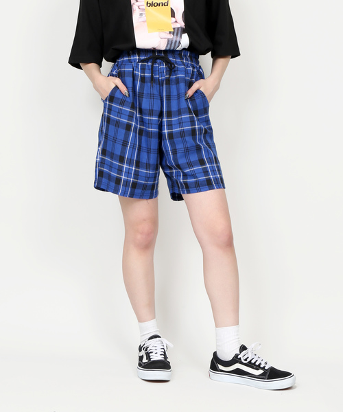 DING（ディング）の「DING/チェック柄ハーフパンツ（その他パンツ・メンズ・ブラック/レッド/グリーン/ブルー・FREE）」の3枚目の写真