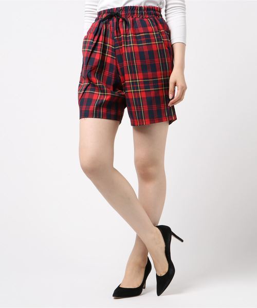 DING（ディング）の「DING/チェック柄ハーフパンツ（その他パンツ・メンズ・ブラック/レッド/グリーン/ブルー・FREE）」の8枚目の写真