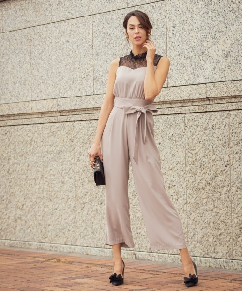 ﾚｰｽｺﾝﾋﾞｵｰﾙｲﾝﾜﾝ つなぎ オールインワン Ambient アンビエント のファッション通販 Zozotown