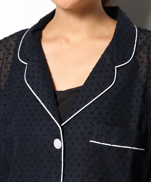 Ray BEAMS(レイビームス)の「SLEEPY JONES / パジャマ シャツ "dot"(シャツ/ブラウス・レディース・ネイビー・ONE SIZE)」の7枚目の写真