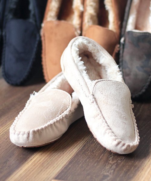 LibertyDoll（リバティードール）の「Liberty Doll / フラットモカシンレースボアスリッポン(3201)（モカシン/デッキシューズ・レディース・ライトグレー/ブラック/ダークブラウン/カモフラージュ/キャメル/ネイビー/ダークグレー/ベージュ・L/M/LL/S）」の6枚目の写真