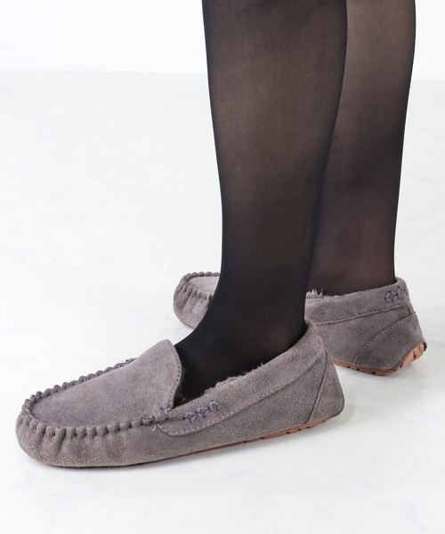 LibertyDoll（リバティードール）の「Liberty Doll / フラットモカシンレースボアスリッポン(3201)（モカシン/デッキシューズ・レディース・ライトグレー/ブラック/ダークブラウン/カモフラージュ/キャメル/ネイビー/ダークグレー/ベージュ・L/M/LL/S）」の14枚目の写真