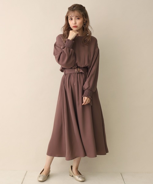 セール】【ZOZO限定】後ろボタンフレアワンピース（ワンピース