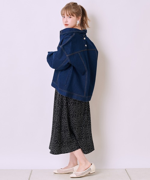 one after another NICE CLAUP(ワンアフターアナザーナイスクラップ)の「【ZOZO限定】後ろボタンフレアワンピース(ワンピース・レディース・グリーン系その他/ピンクベージュ/モカ/ブラウン/ドット・FREE)」の10枚目の写真