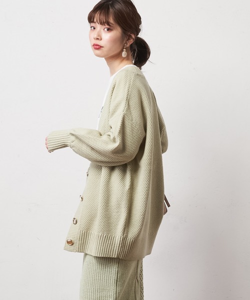 natural couture(ナチュラルクチュール)の「ミドル丈ゆるっとカーディガン(カーディガン/ボレロ・レディース・ベージュ/アイボリー/ミント/ラベンダー・FREE)」の14枚目の写真
