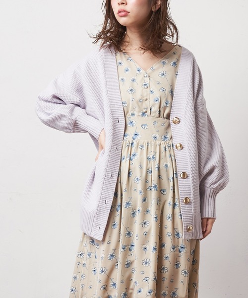 natural couture(ナチュラルクチュール)の「ミドル丈ゆるっとカーディガン(カーディガン/ボレロ・レディース・ベージュ/アイボリー/ミント/ラベンダー・FREE)」の17枚目の写真