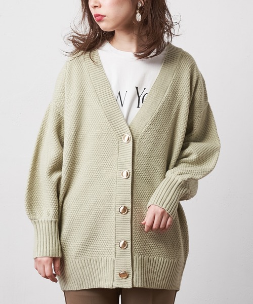 natural couture(ナチュラルクチュール)の「ミドル丈ゆるっとカーディガン(カーディガン/ボレロ・レディース・ベージュ/アイボリー/ミント/ラベンダー・FREE)」の18枚目の写真