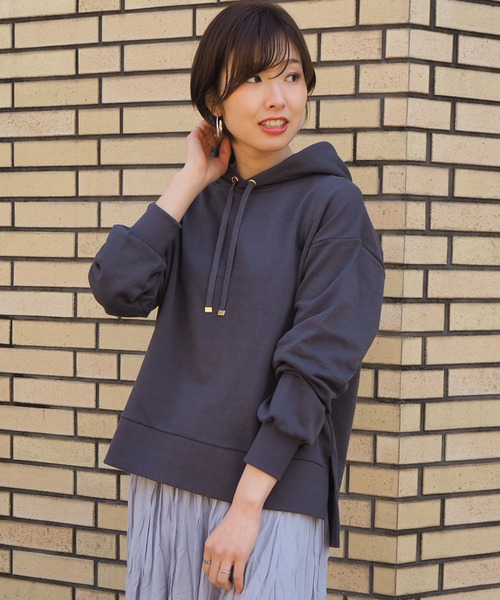 tiptop(ティップトップ)の「2020SS <pocket>【Web限定アイテム】裏毛ビッグバーカー(パーカー)」|ブラック