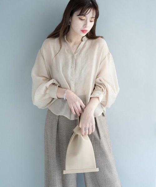 Ciki（シキ）の「レザーマーケットバッグ / 2wayレザーミニハンドバッグ（ハンドバッグ・レディース・ホワイト/ブラック/ベージュ・FREE）」の11枚目の写真