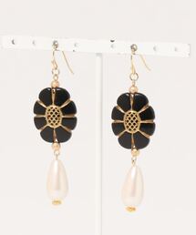 【tschuss(チュース)】レトロ flower&pearl ピアス