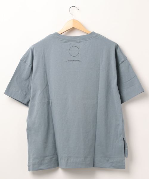 PUAL CE CIN(ピュアルセシン)の「20/OE天竺プリントT(Tシャツ/カットソー・レディース・グレイッシュベージュ/ブルーグレー/ホワイト/オフホワイト・FREE)」の6枚目の写真