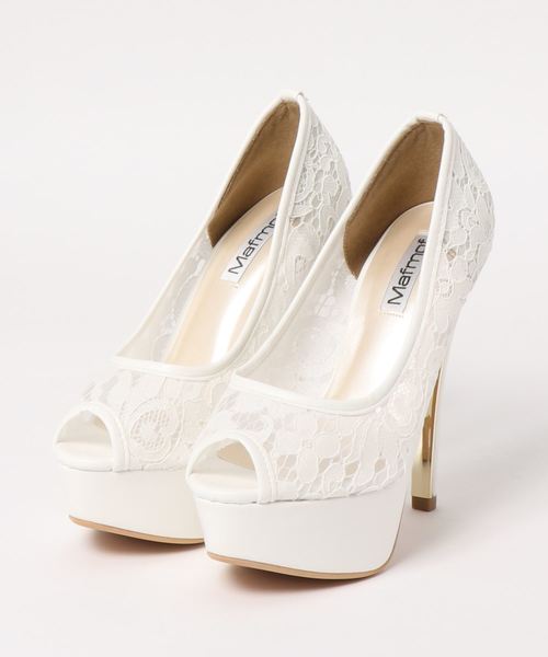 Mafmof(マフモフ)の「Mafmof(マフモフ) 刺繍レースオープントゥパンプス(パンプス・レディース・ネイビー/ホワイト/ブラック・L/S/M/LL)」の9枚目の写真