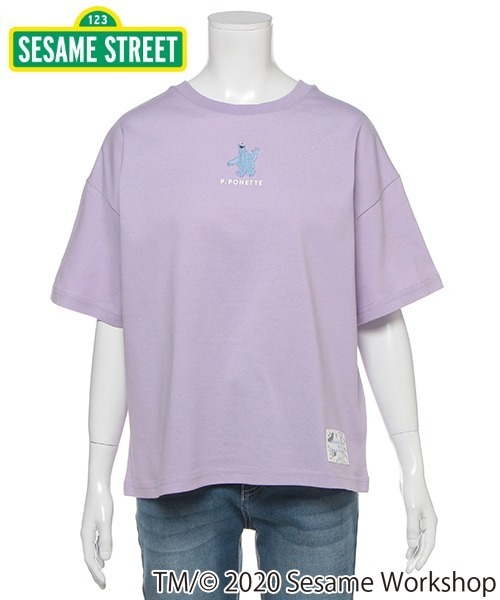 セール Sesame Street キャラクター刺しゅうバックデザインtシャツ Tシャツ カットソー Pom Ponette Junior ポンポネットジュニア のファッション通販 Zozotown