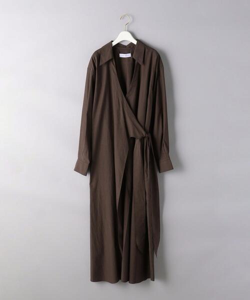 SAYAKADAVIS（サヤカディヴィス）の「＜SAYAKA DAVIS（サヤカ デイビス）＞ラップ シャツワンピース ■■■◆（ワンピース・レディース・ブラック/ダークブラウン・2）」の9枚目の写真