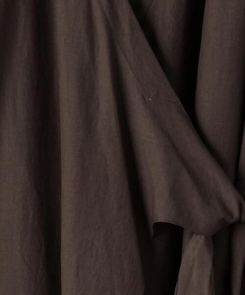 SAYAKADAVIS（サヤカディヴィス）の「＜SAYAKA DAVIS（サヤカ デイビス）＞ラップ シャツワンピース ■■■◆（ワンピース・レディース・ブラック/ダークブラウン・2）」の10枚目の写真