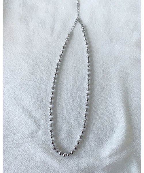 mou（モウ）の「2wayシンプルボールネックレス（ネックレス・レディース・シルバー・FREE）」の3枚目の写真