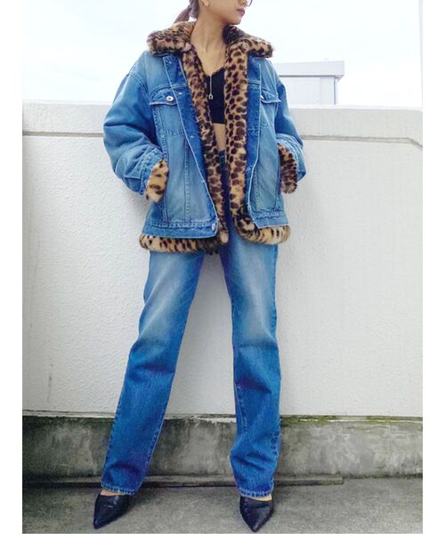 GYDA（ジェイダ）の「ウエストカーブストレートデニムパンツ（デニムパンツ・レディース・ブラック/ブルー・SMALL/MEDIUM/X-SMALL）」の7枚目の写真