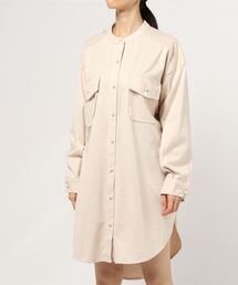 PICCIN | パールボタン起毛シャツワンピース(シャツ/ブラウス)
