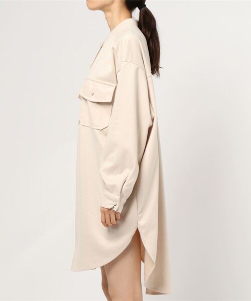 PICCIN(ピッチン)の「パールボタン起毛シャツワンピース(シャツ/ブラウス・レディース・オフホワイト/グレイッシュベージュ・M/L)」の18枚目の写真