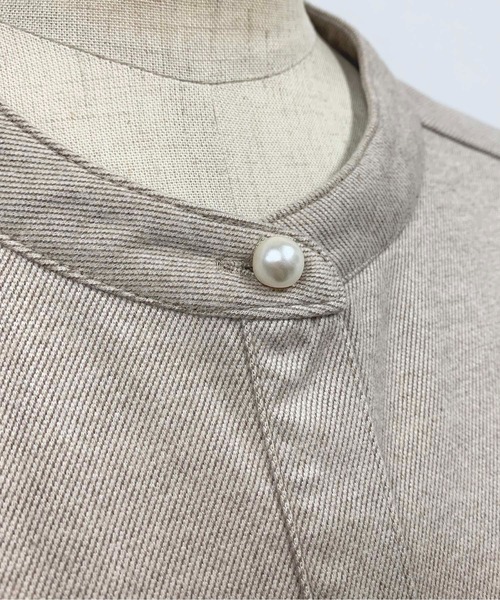 PICCIN(ピッチン)の「パールボタン起毛シャツワンピース(シャツ/ブラウス・レディース・オフホワイト/グレイッシュベージュ・M/L)」の15枚目の写真