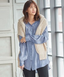 サテンオーバーシャツ