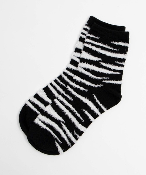 WEGO（ウィゴー）の「WEGO/アニマル柄シャギーソックス（ソックス/靴下・レディース・ブラック/ブラウン/ホワイト・FREE）」の3枚目の写真