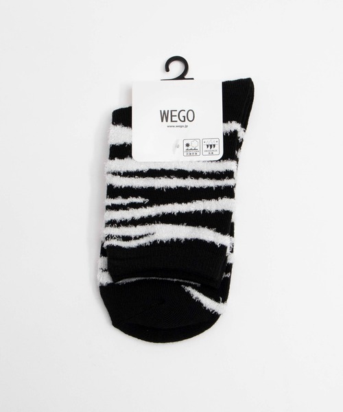 WEGO（ウィゴー）の「WEGO/アニマル柄シャギーソックス（ソックス/靴下・レディース・ブラック/ブラウン/ホワイト・FREE）」の4枚目の写真