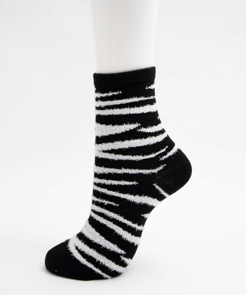 WEGO（ウィゴー）の「WEGO/アニマル柄シャギーソックス（ソックス/靴下・レディース・ブラック/ブラウン/ホワイト・FREE）」の6枚目の写真