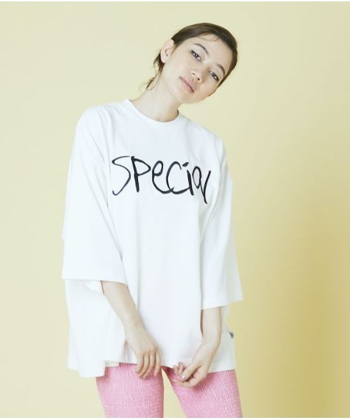 LittleSunnyBite コラボ ビッグTシャツ little sunny bite リトルサニーバイト I love LSB big tee