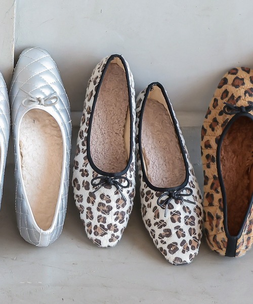 KOBE LETTUCE（コウベレタス）の「無地・レオパード柄　キルティングバレエシューズ（バレエシューズ・レディース・ブラウン/ホワイト系その他/ホワイト系その他2/ブラック/シルバー/イエロー系その他・S/L/LL/M）」の3枚目の写真