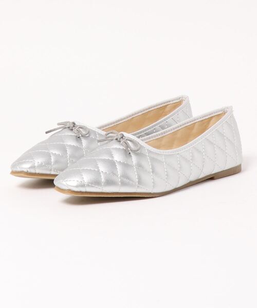 KOBE LETTUCE（コウベレタス）の「無地・レオパード柄　キルティングバレエシューズ（バレエシューズ・レディース・ブラウン/ホワイト系その他/ホワイト系その他2/ブラック/シルバー/イエロー系その他・S/L/LL/M）」の10枚目の写真