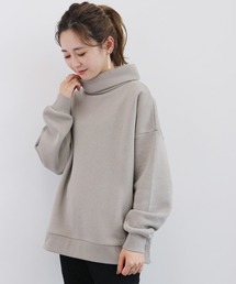 ハイネック裏起毛裏毛プルオーバー *