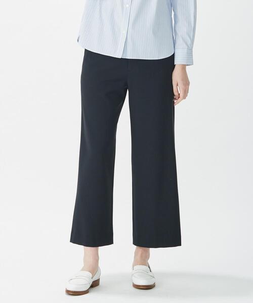 J.PRESS(ジェイプレス)の「【洗える】40/2NEWESTバックピーチ セミワイドパンツ(その他パンツ・レディース・スモーキーグリーン系/ベージュ系/ネイビー系・9/7/11/13)」の3枚目の写真