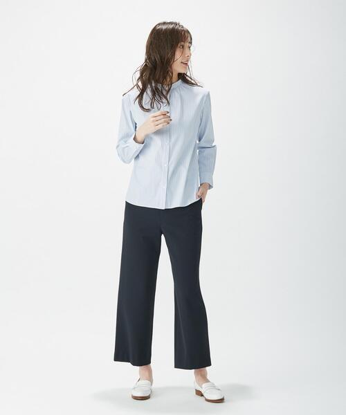 J.PRESS(ジェイプレス)の「【洗える】40/2NEWESTバックピーチ セミワイドパンツ(その他パンツ・レディース・スモーキーグリーン系/ベージュ系/ネイビー系・9/7/11/13)」の15枚目の写真