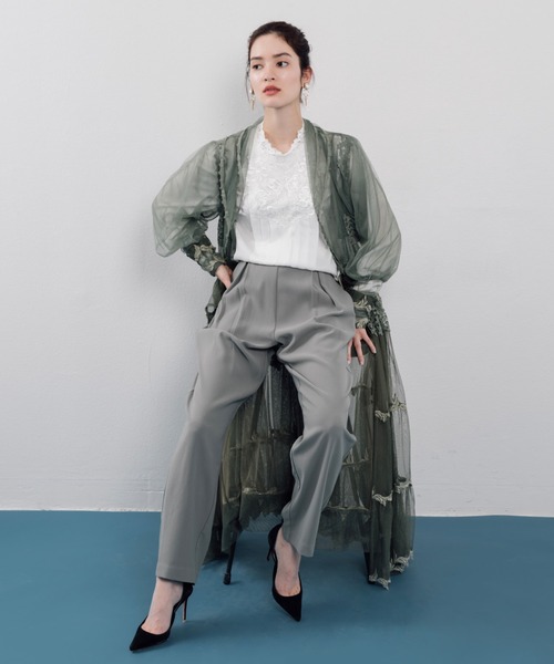 LA BELLE ETUDE（ラベルエチュード）の「タックリラックスGパンツ/Sサイズ展開あり（スラックス・レディース・グレー/グリーン/ピンク・0/1）」の17枚目の写真