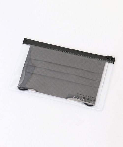 MONSIEUR NICOLE（ムッシュニコル）の「ケース付洗えるサスティナブルマスク（マスク・メンズ・ホワイト/ブラック/グレー・FREE）」の5枚目の写真