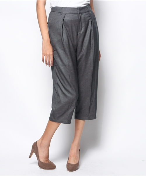 DISCOAT（ディスコート）の「【Discoat】ワイド8分丈パンツ（その他パンツ・レディース・ブラック/その他18/グレー・ﾌﾘ-）」の3枚目の写真