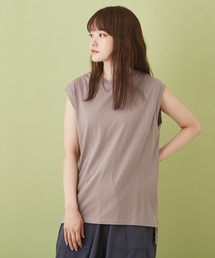CUBE SUGAR（キューブシュガー）の「WEB限定 シルケット加工 ノースリーブ カットソー（Tシャツ/カットソー）」