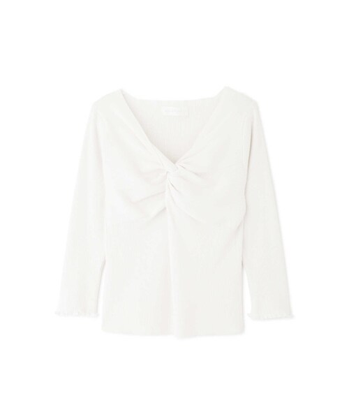 JILL STUART（ジルスチュアート）の「◆ツイストニット（ニット/セーター・レディース・ライトグリーン/ブラック/ホワイト・FREE）」の4枚目の写真