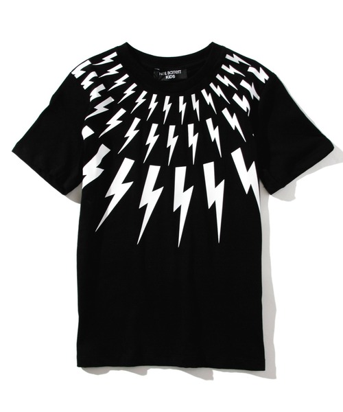 NEIL BARRETT（ニールバレット）の「Neil Barrett（ニール バレット）Tシャツカットソー（Tシャツ/カットソー・キッズ・ホワイト/ブラック・4YEAR/6YEAR/8YEAR/14Y/10YEAR/12YEAR）」の2枚目の写真